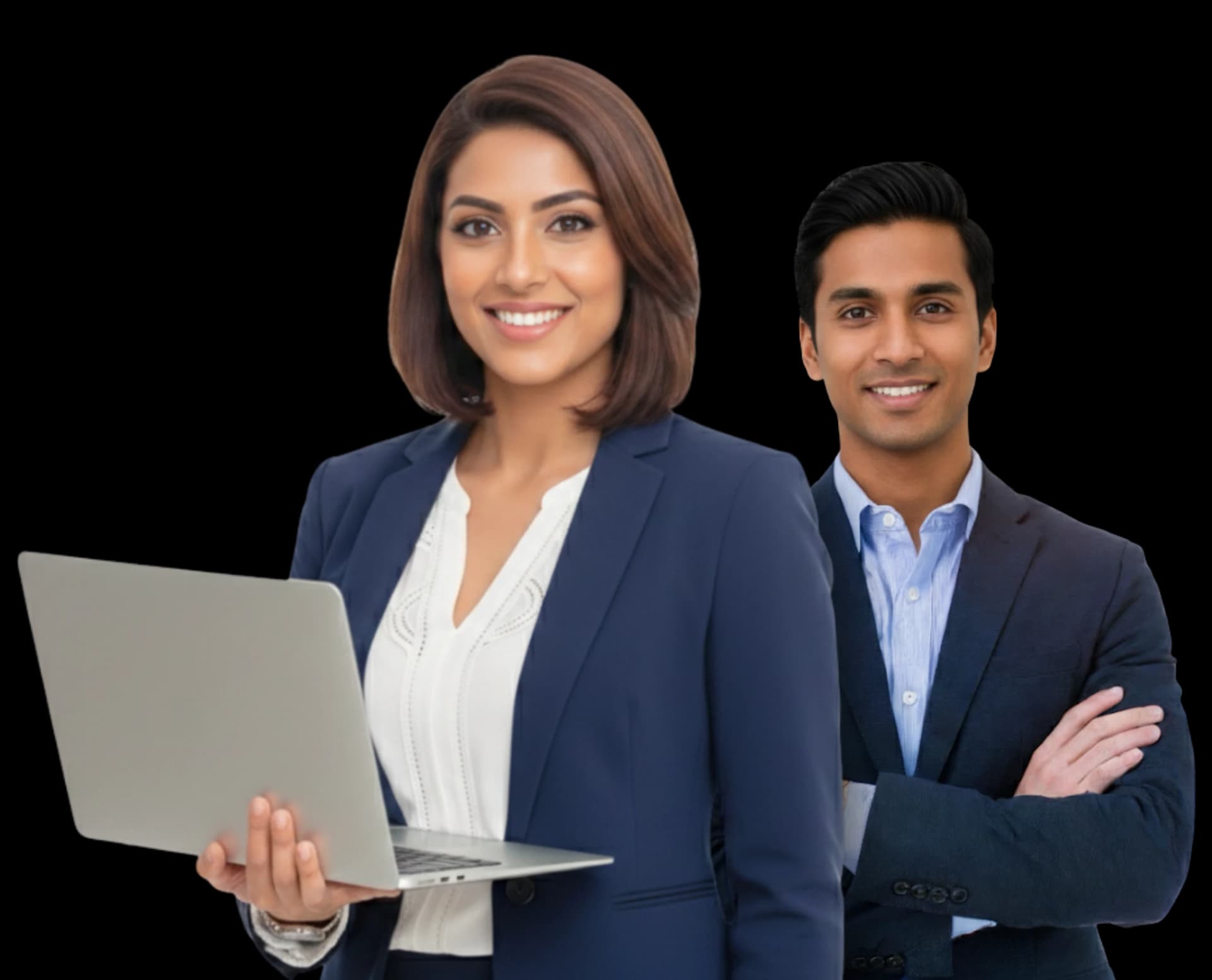 Two corporate professionals representing Accredian enterprise learning